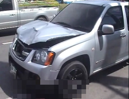 The 82 year old man was trapped under the pickup.